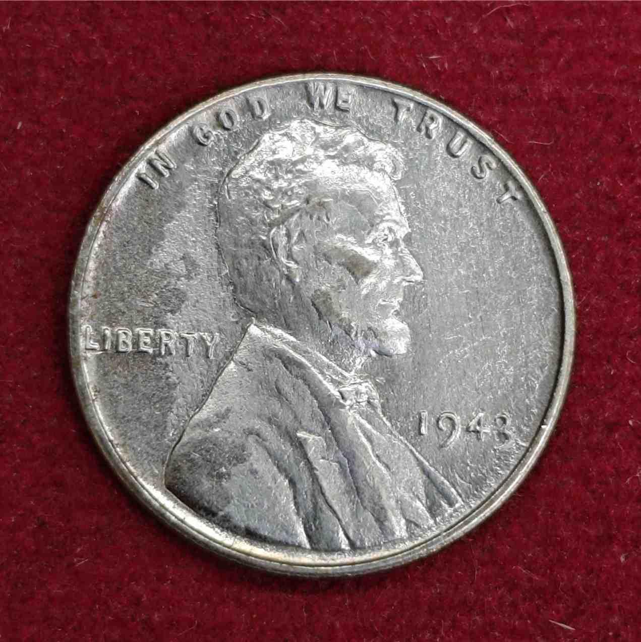 United States (USA) 1 Cent “Steel Cent” 1943 Coin