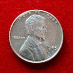 United States (USA) 1 Cent “Steel Cent” 1943 Coin