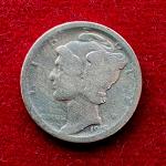 United States (USA) 1 Dime “Mercury Dime” 1918 Silver Coin