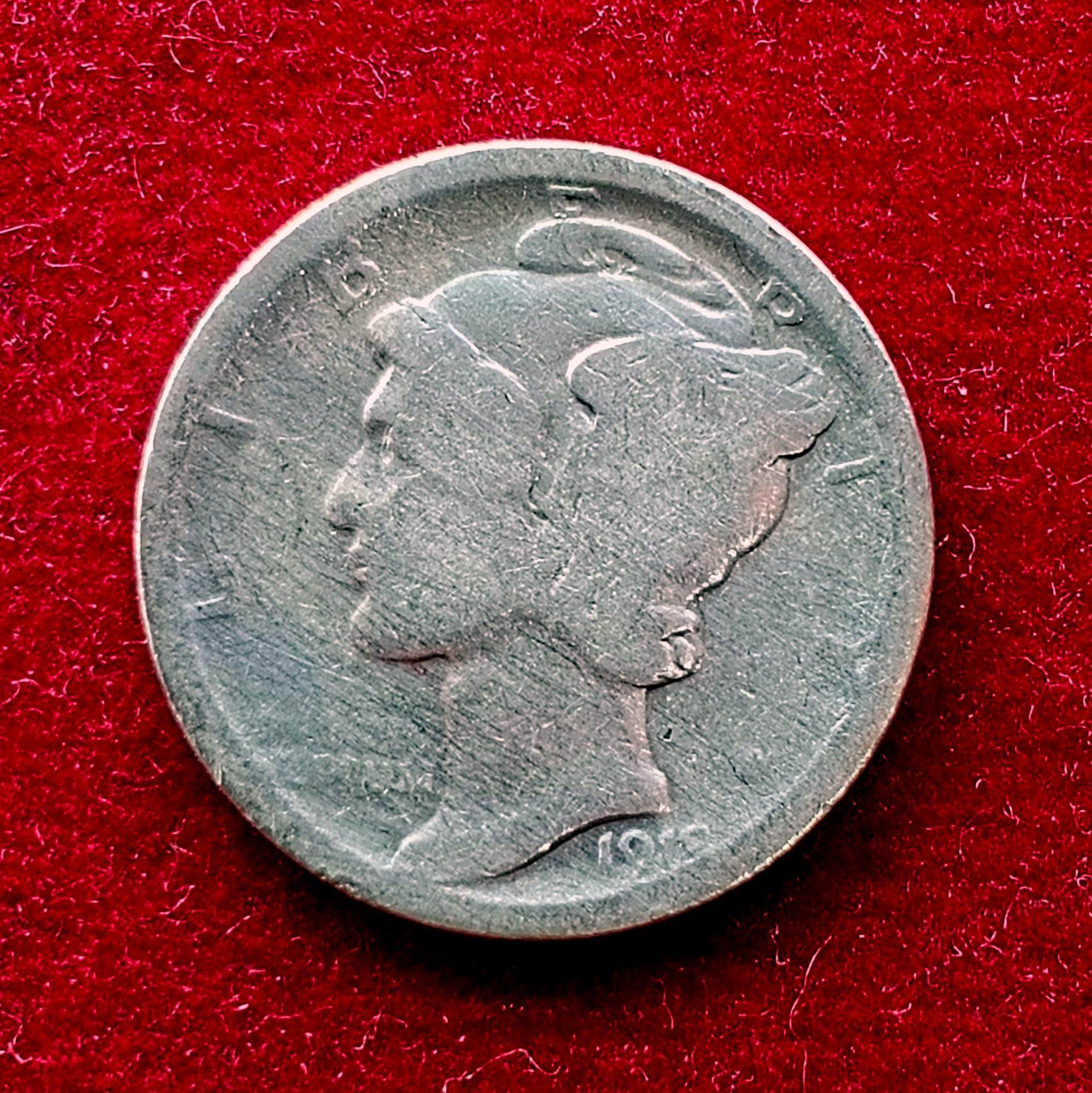 United States (USA) 1 Dime “Mercury Dime” 1918 Silver Coin