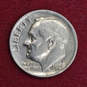 United States (USA) 1 Dime Roosevelt Dime 1985 Coin (P - Mint Of Philadelphia)