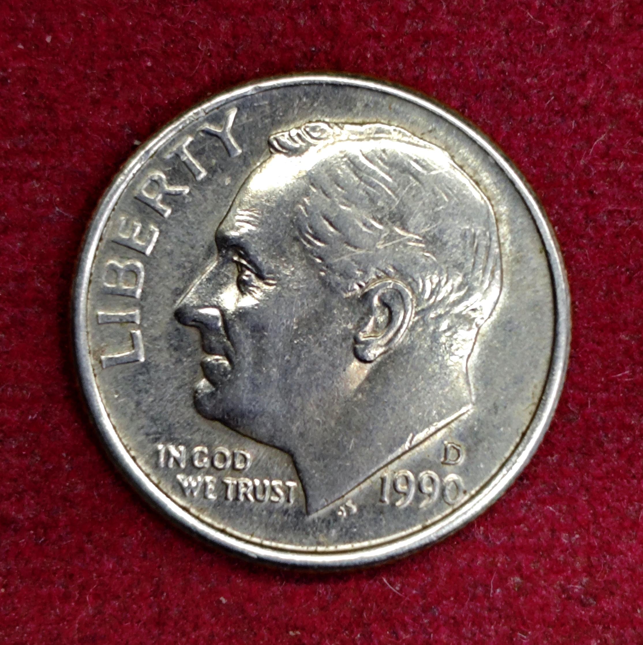 United States (USA) 1 Dime Roosevelt Dime 1990 Coin (D - Mint Of Denver)