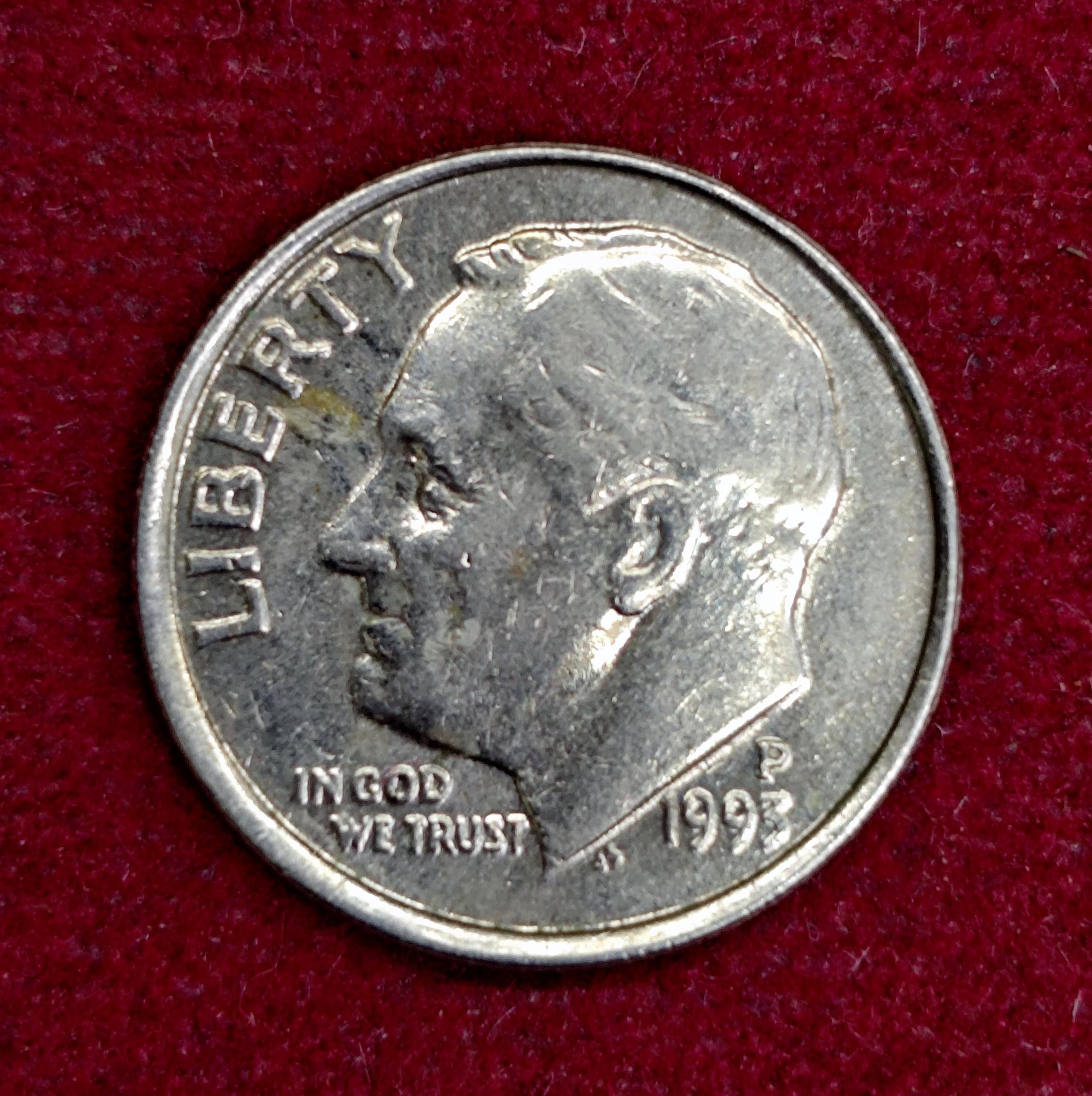 United States (USA) 1 Dime Roosevelt Dime 1993 Coin (P - Mint Of Philadelphia)