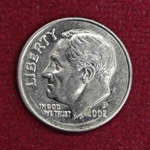 United States (USA) 1 Dime Roosevelt Dime 2002 Coin (P - Mint Of Philadelphia)