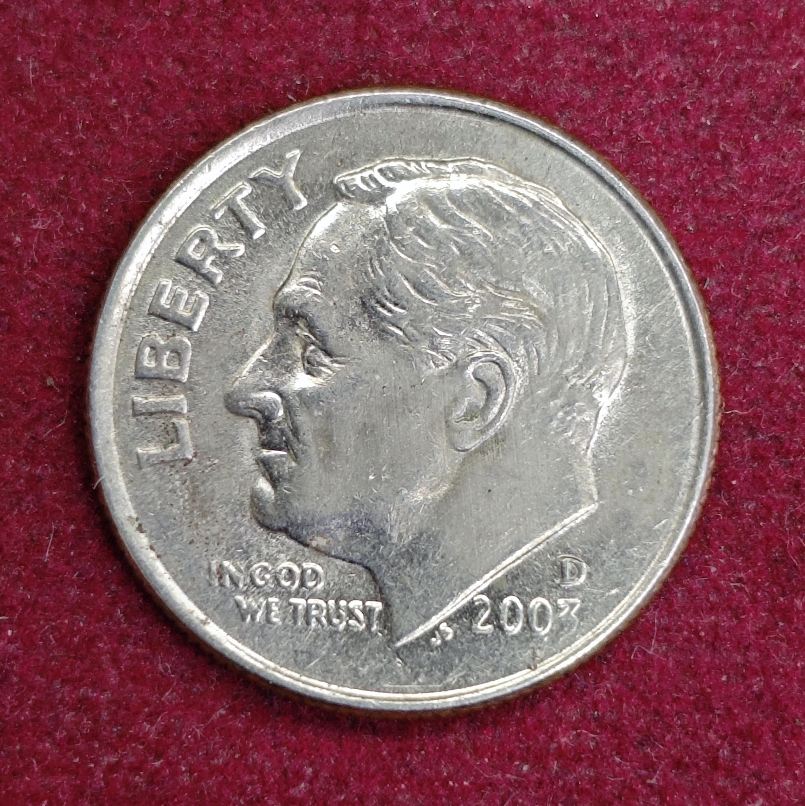 United States (USA) 1 Dime Roosevelt Dime 2003 Coin (D - Mint Of Denver)