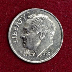 United States (USA) 1 Dime Roosevelt Dime 2004 Coin (P - Mint Of Philadelphia)