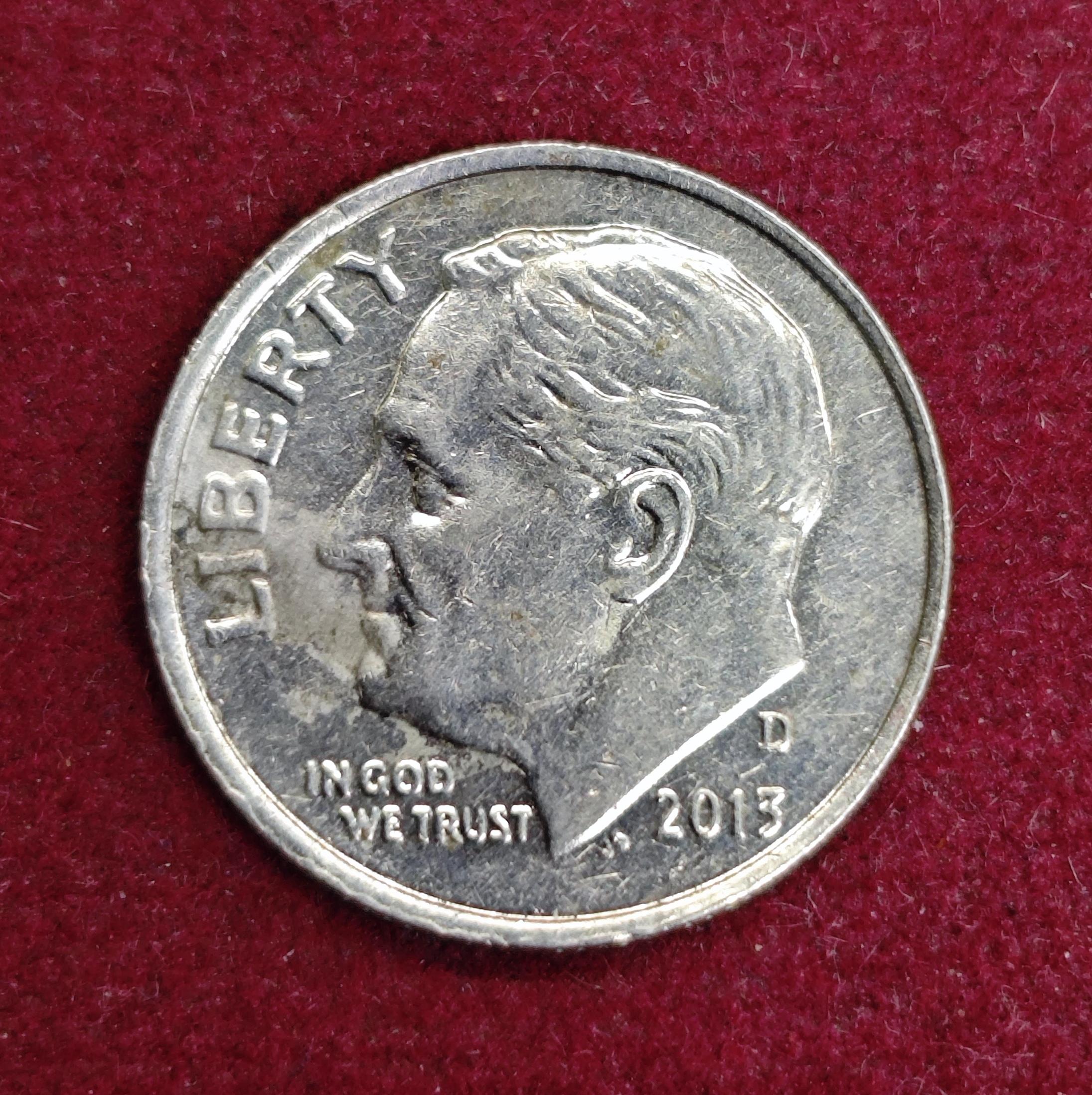 United States (USA) 1 Dime Roosevelt Dime 2013 Coin (D - Mint Of Denver)