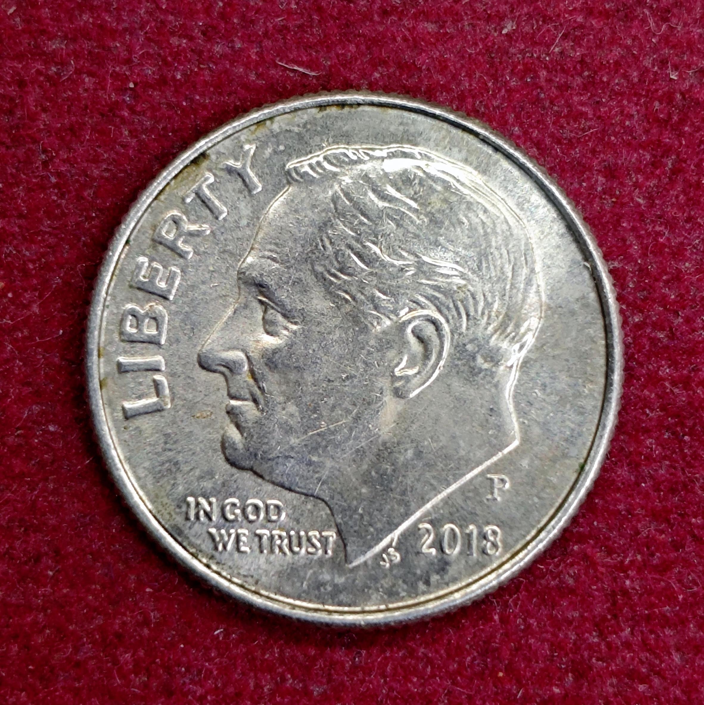 United States (USA) 1 Dime Roosevelt Dime 2018 Coin (P - Mint Of Philadelphia)