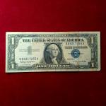 United States (USA) 1 Dollar Silver Certificate Sign By Clarence Douglas Dillon (Blue Seal) 1957 Banknote