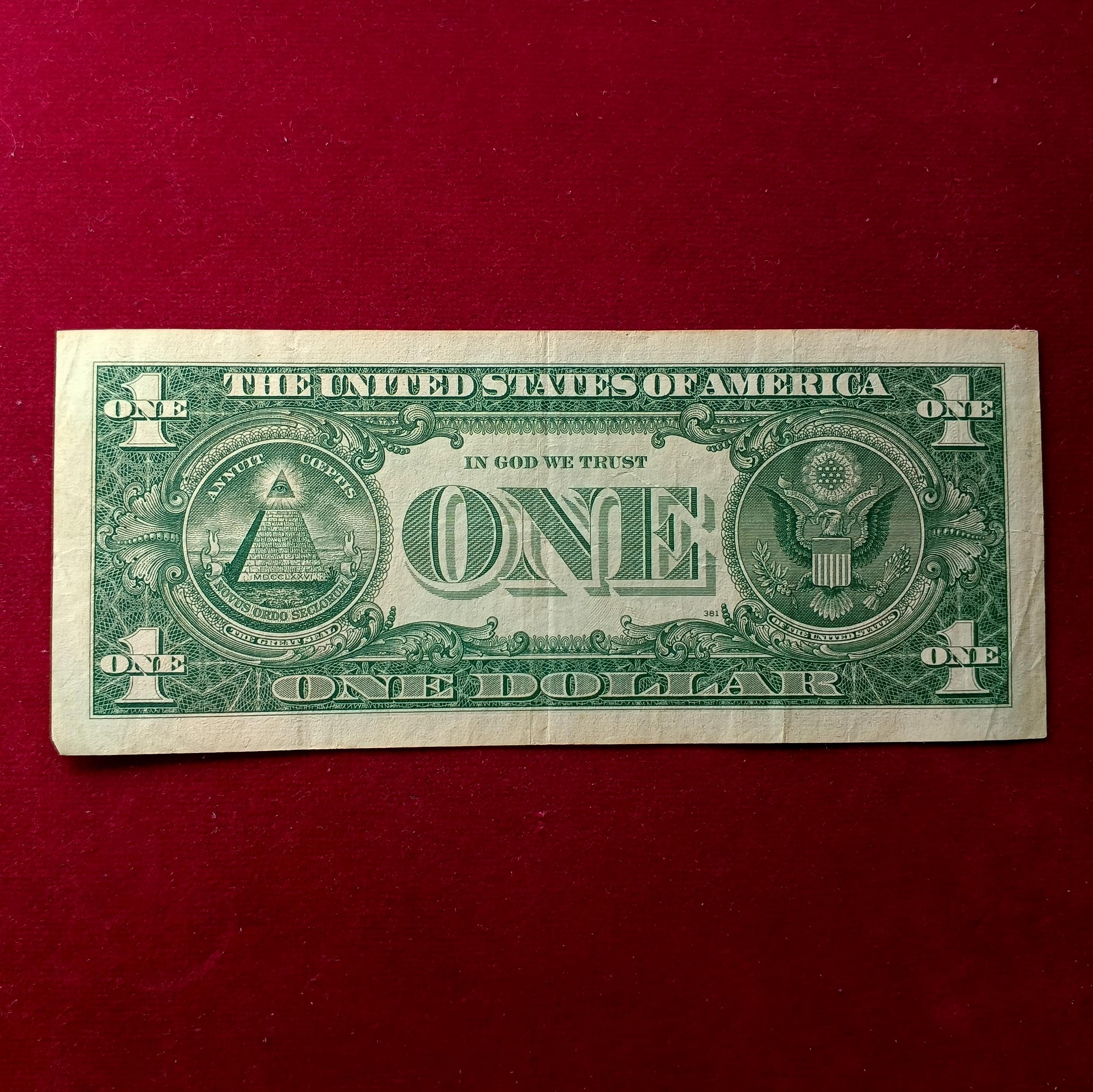 United States (USA) 1 Dollar Silver Certificate Sign By Clarence Douglas Dillon (Blue Seal) 1957 Banknote