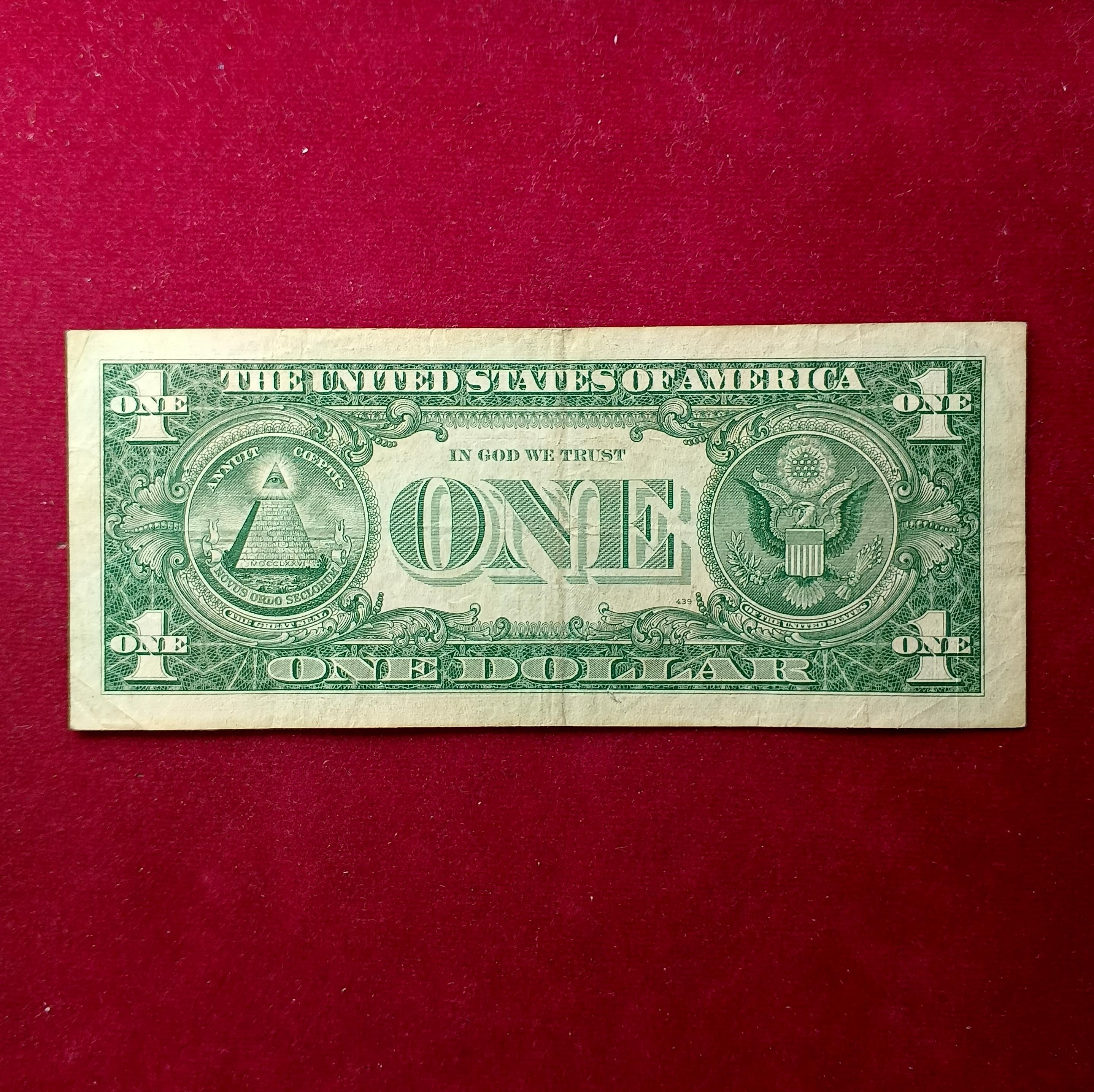 United States (USA) 1 Dollar Silver Certificate Sign By Clarence Douglas Dillon (Blue Seal) 1957 Banknote