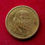 United States (USA) 1 Dollar Thomas Jefferson 2007 Commemorative Coin