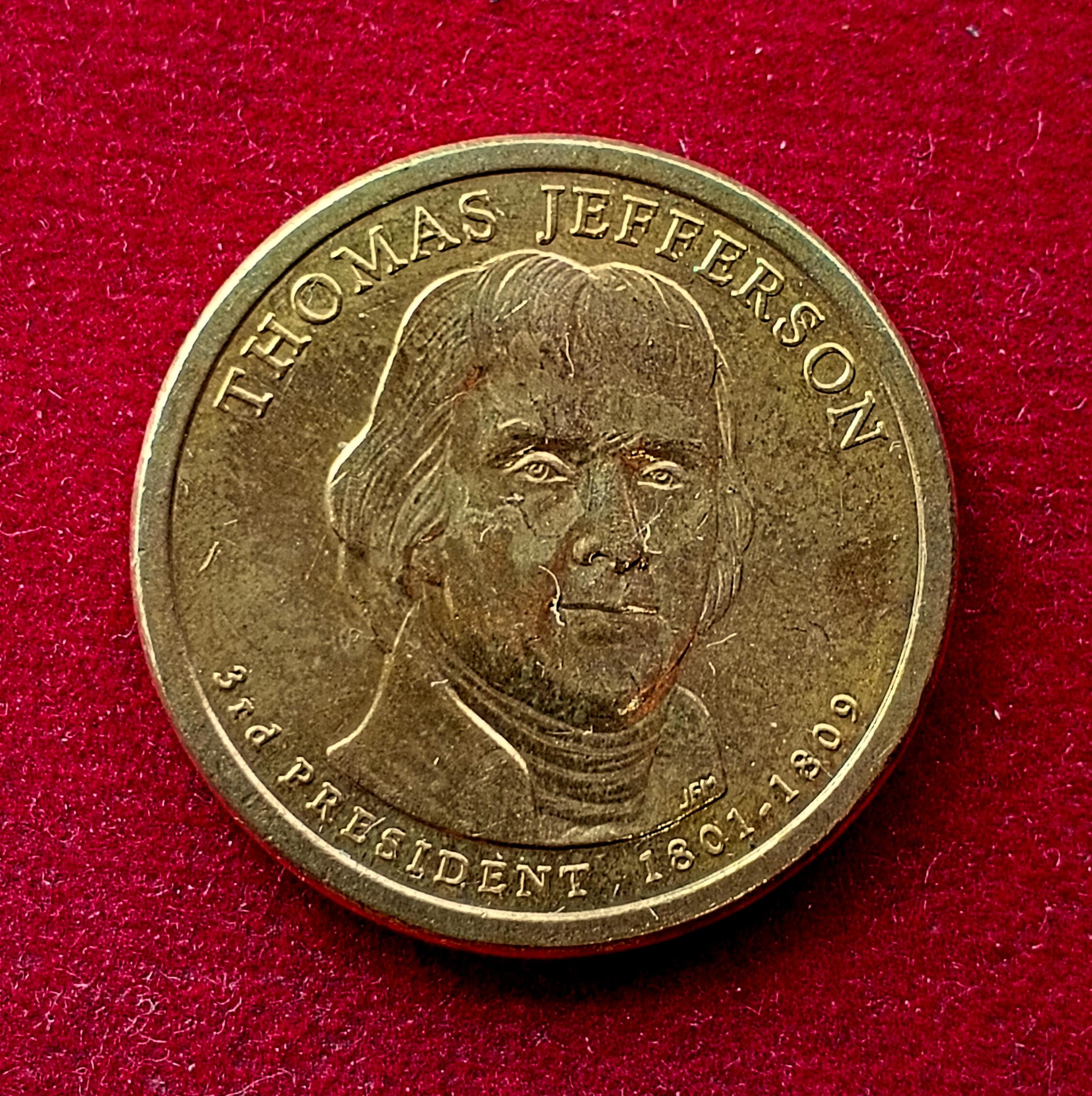 United States (USA) 1 Dollar Thomas Jefferson 2007 Commemorative Coin