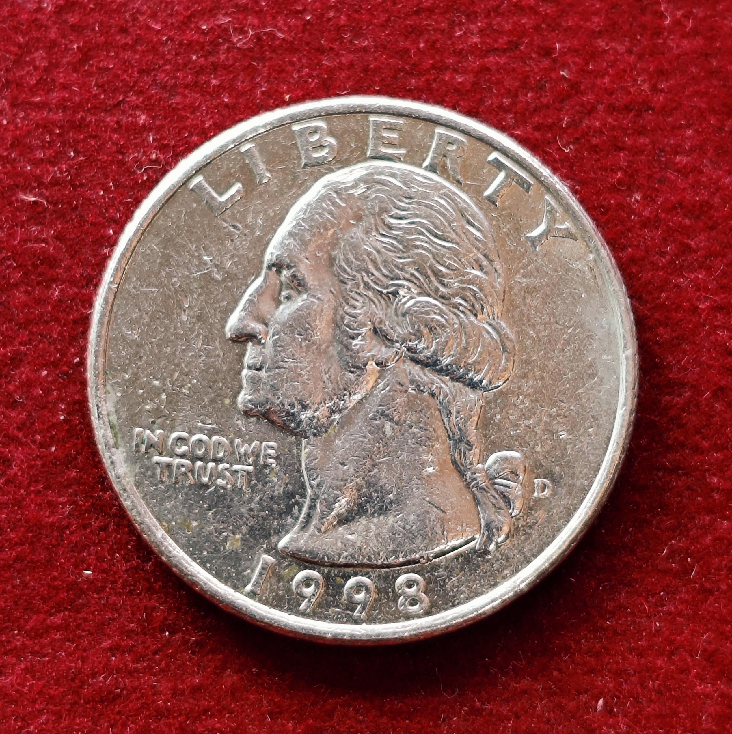 United States (USA) 1/4 Dollar Washington Quarter 1998 Coin