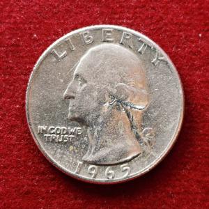 United States (USA) 1/4 Dollar Washington Quarter 1965 Coin