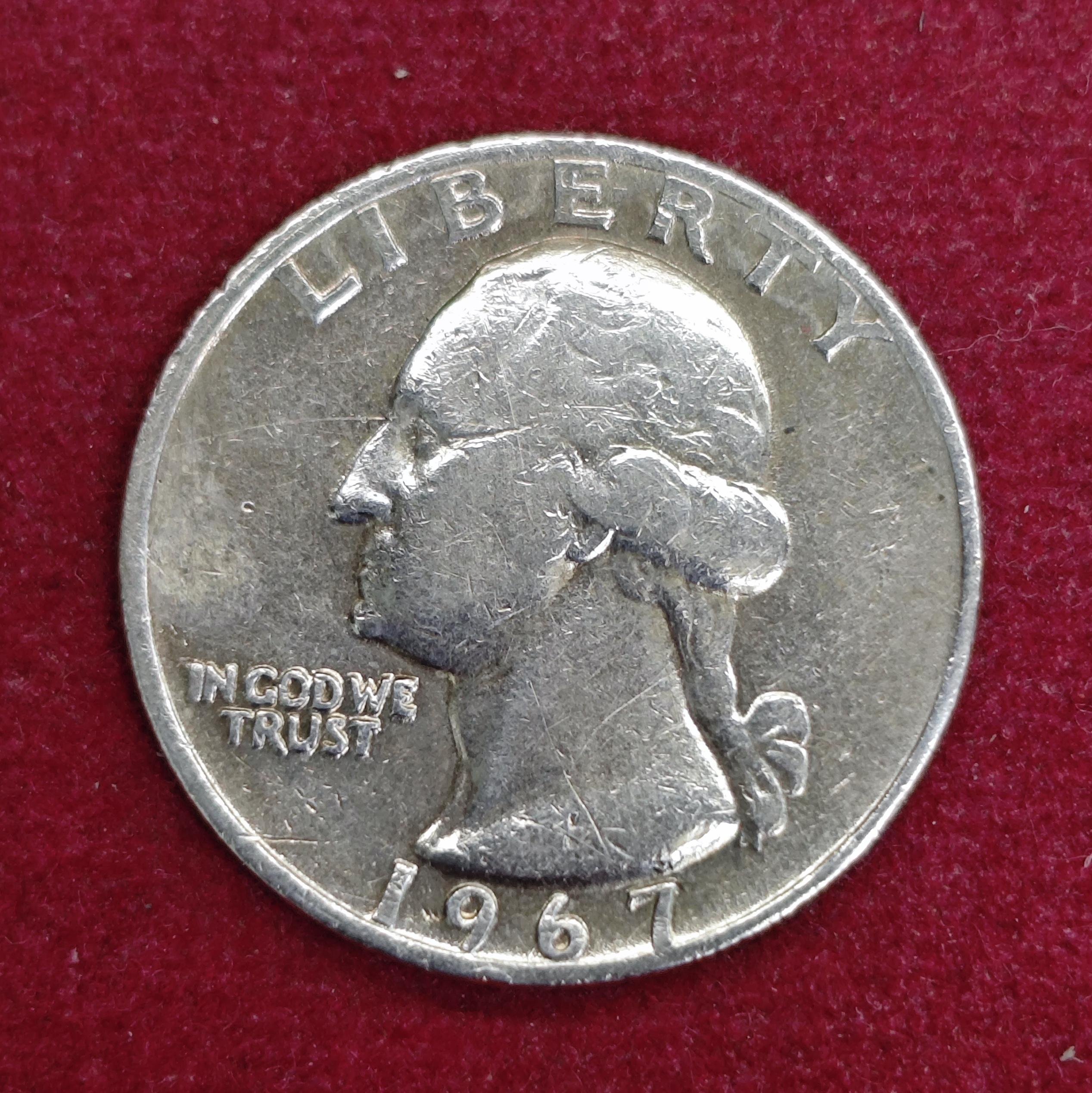 United States (USA) 1/4 Dollar Washington Quarter 1967 Coin