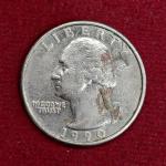 United States (USA) 1/4 Dollar Washington Quarter 1990 Coin