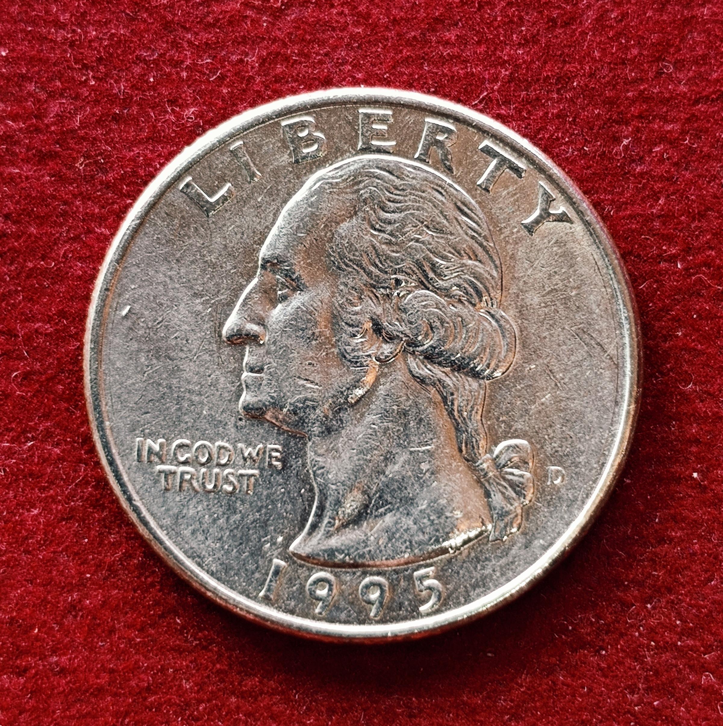 United States (USA) 1/4 Dollar Washington Quarter 1995 Coin