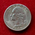 United States (USA) 1/4 Dollar Washington Quarter 1996 Coin