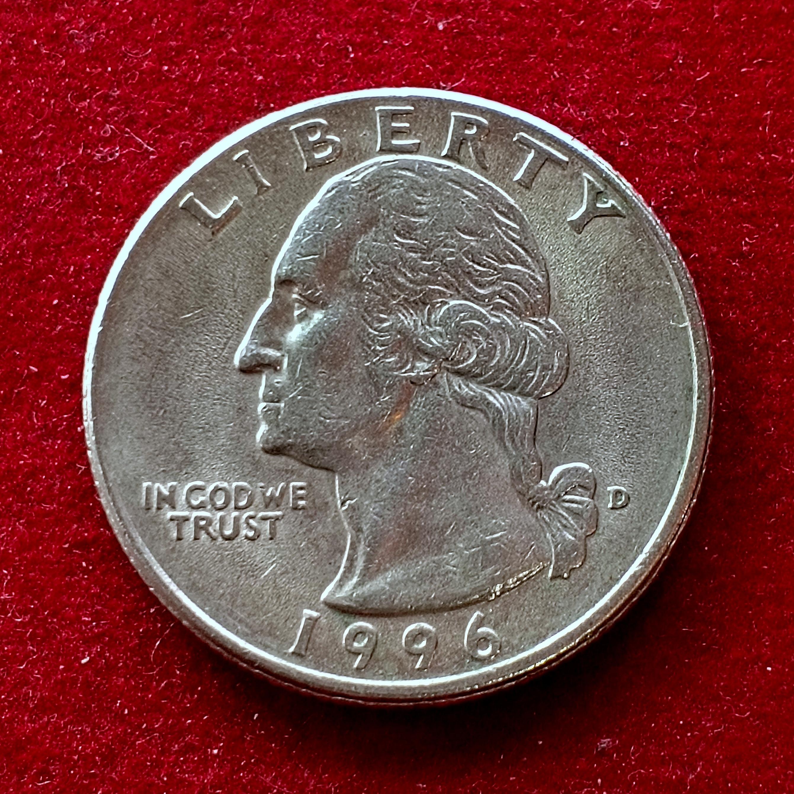 United States (USA) 1/4 Dollar Washington Quarter 1996 Coin
