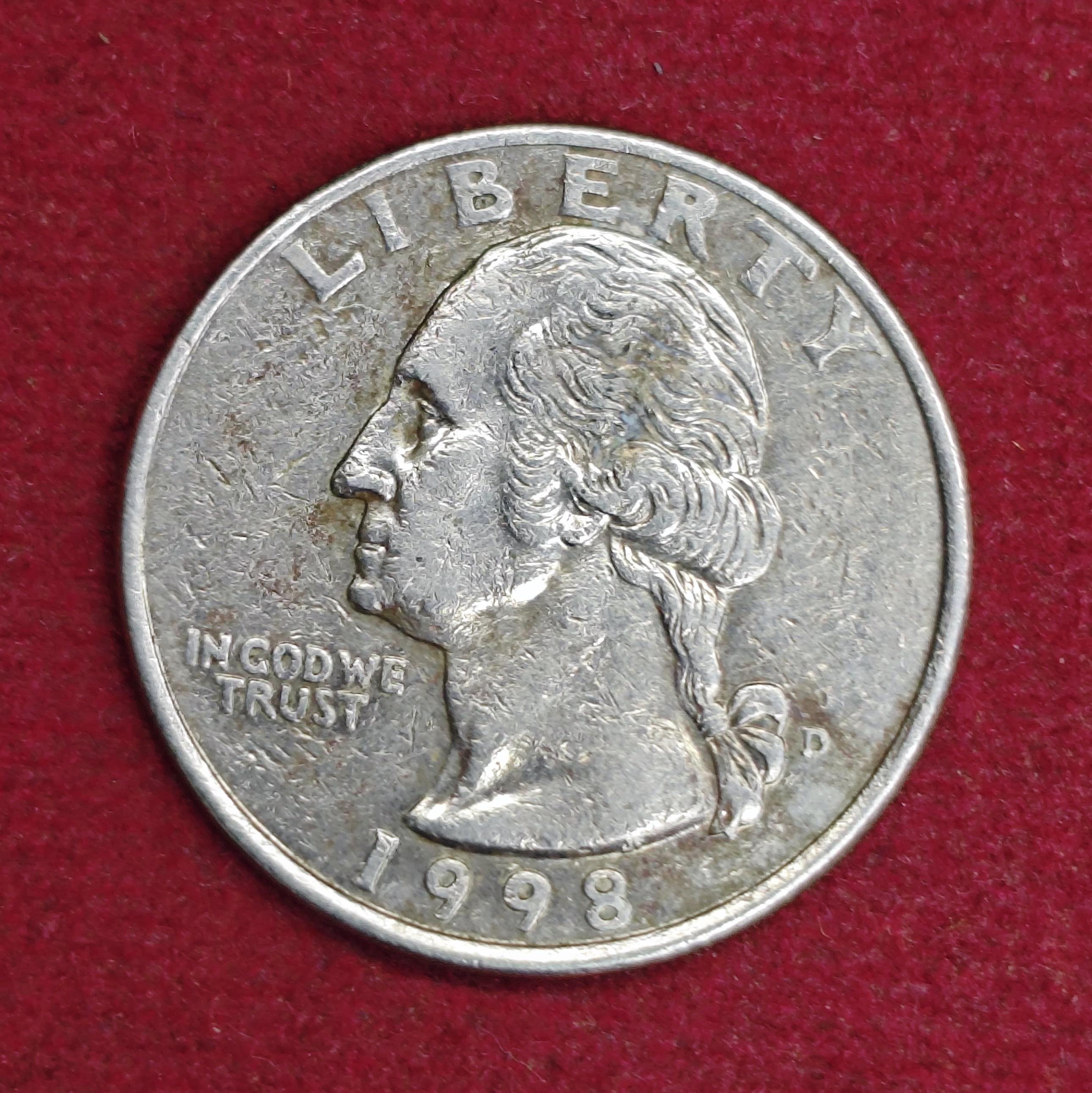 United States (USA) 1/4 Dollar Washington Quarter 1998 Coin