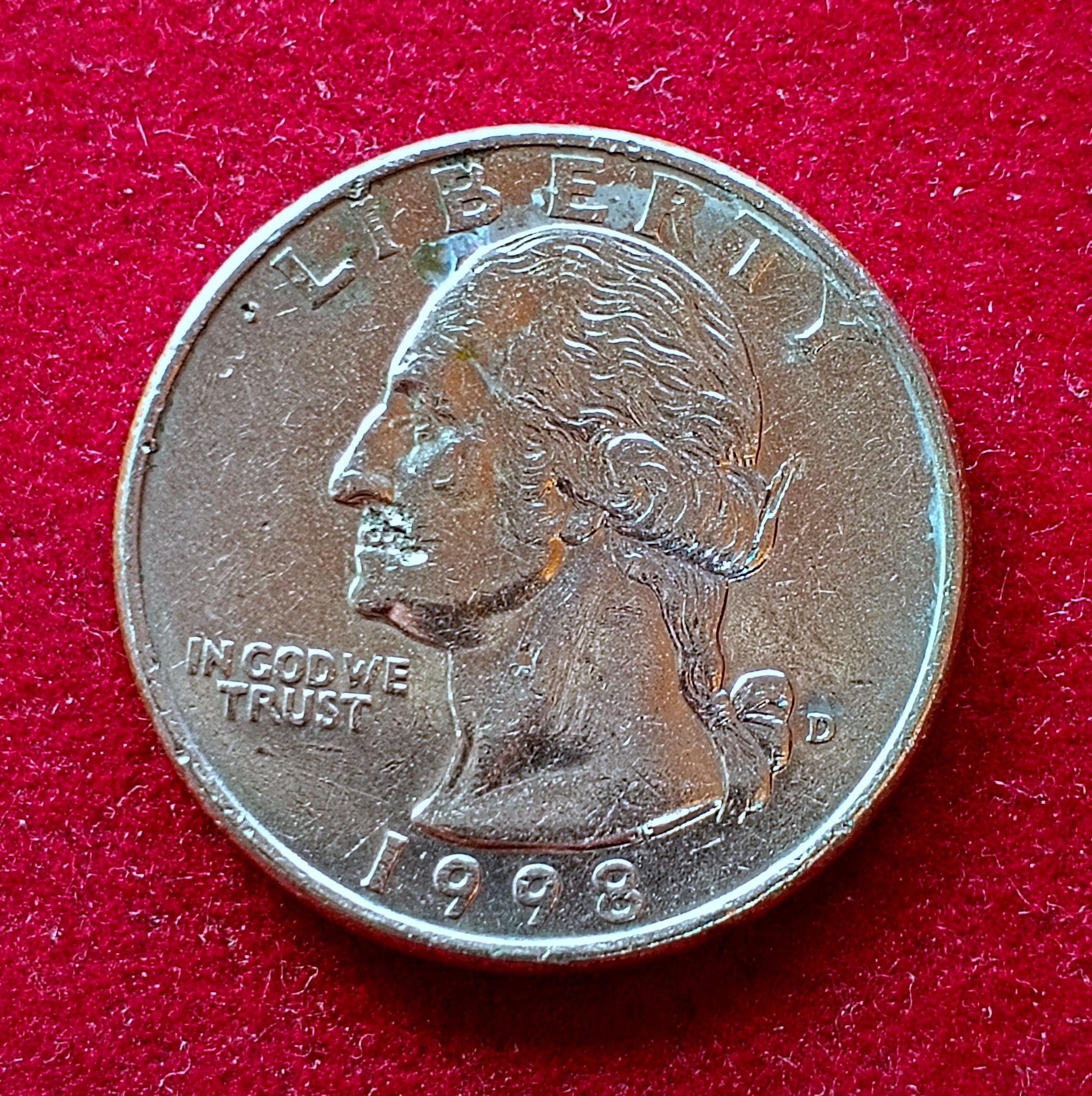United States (USA) 1/4 Dollar Washington Quarter 1998 Coin