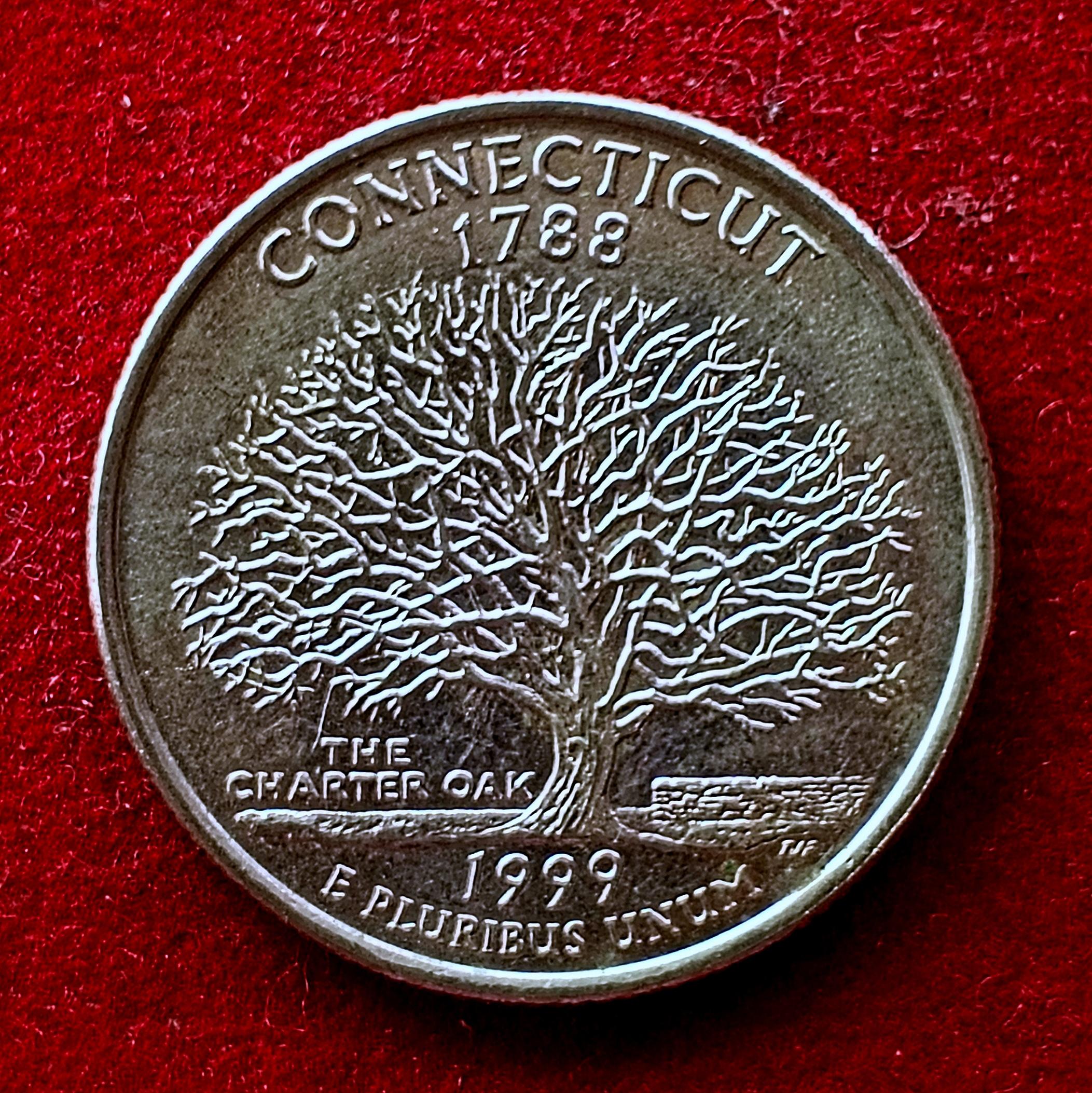 United States (USA) 1/4 Dollar Washington Quarter Connecticut 1999 Coin