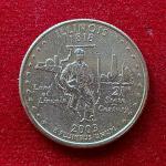 United States (USA) 1/4 Dollar Washington Quarter Illinois 2003 Coin (P - Mint of Philadelphia)