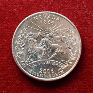 United States (USA) 1/4 Dollar "Washington Quarter" Nevada 2006 Coin