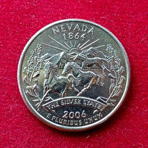 United States (USA) 1/4 Dollar "Washington Quarter" Nevada 2006 Coin (D - Mint of Denver)