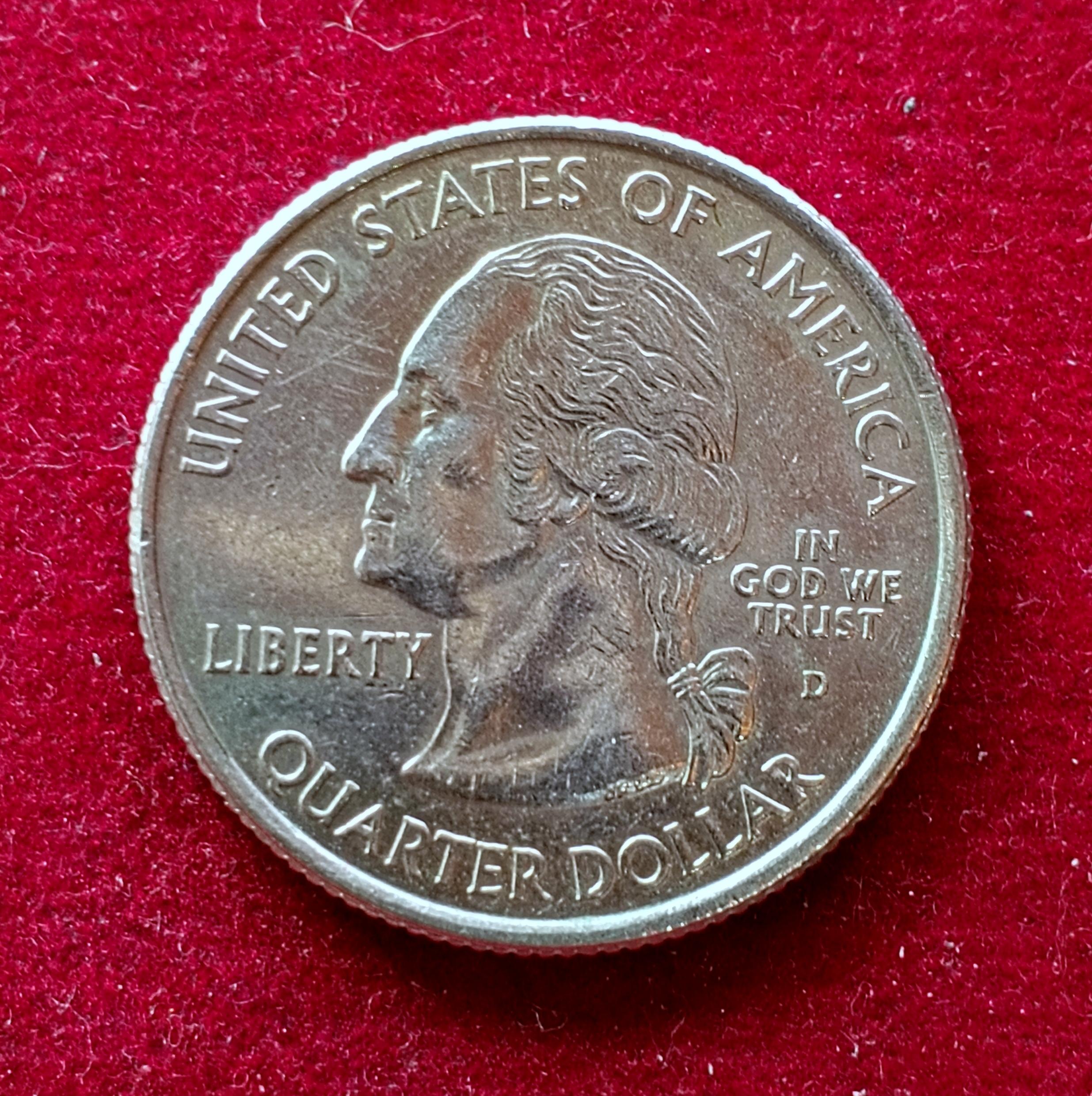 United States (USA) 1/4 Dollar Washington Quarter New Hampshire 2000 Coin  (D - Mint of Denver)
