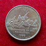 United States (USA) 1/4  Dollar Washington Quarter New Jersey 1999 Coin P (Mint of Philadelphia)