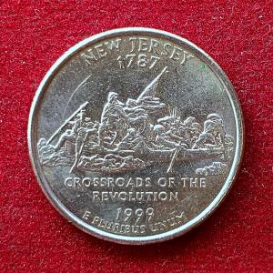 United States (USA) 1/4  Dollar Washington Quarter New Jersey 1999 Coin P (Mint of Philadelphia)
