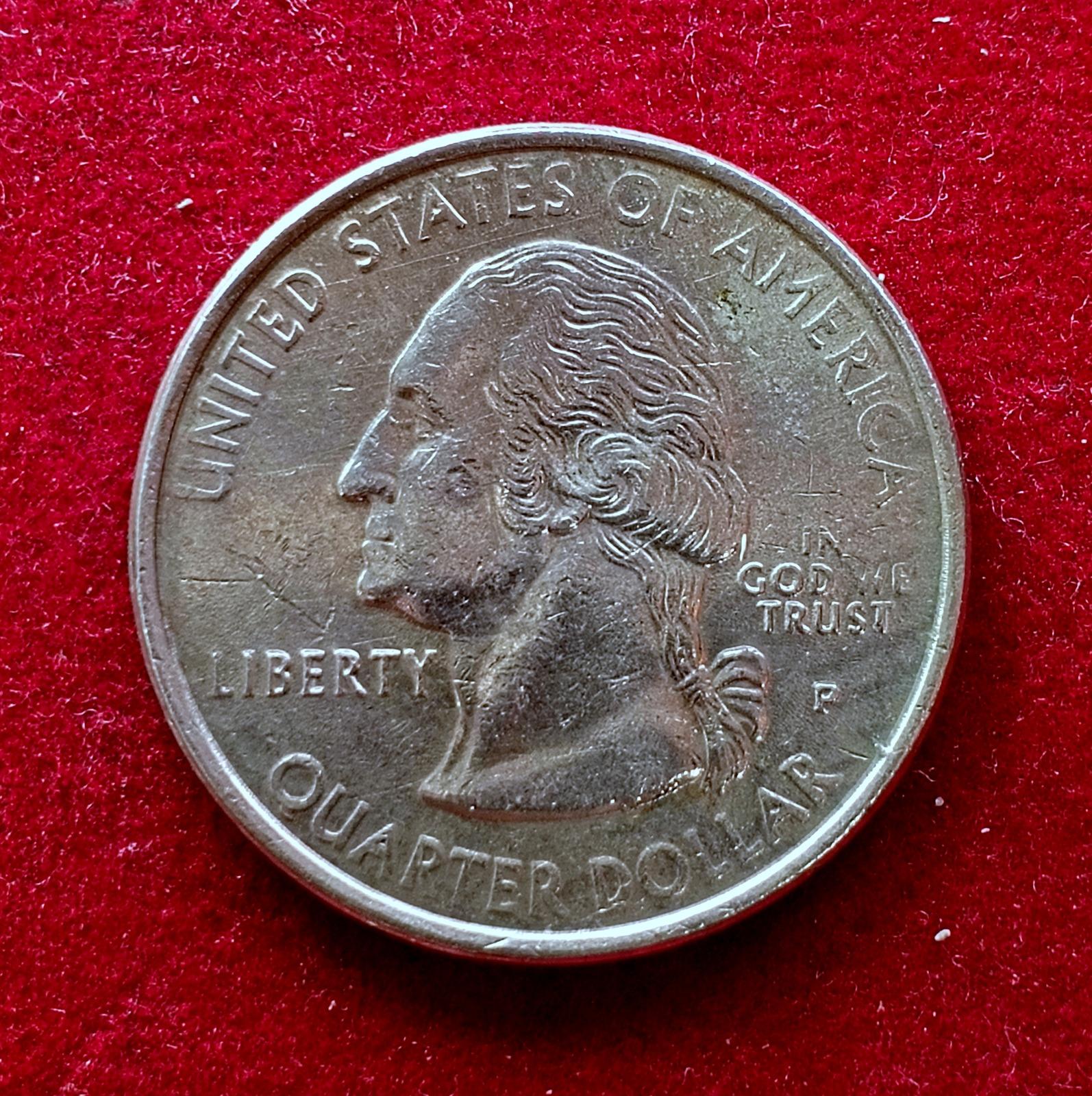 United States (USA) 1/4  Dollar Washington Quarter New Jersey 1999 Coin P (Mint of Philadelphia)