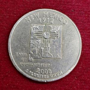 United States (USA) 1/4 Dollar "Washington Quarter" New Mexico 2008 coin