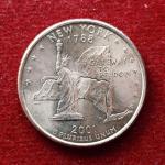 United States (USA) 1/4 Dollar Washington Quarter New York 2001 Coin