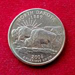 United States (USA) 1/4 Dollar "Washington Quarter" North Dakota 2006 Coin