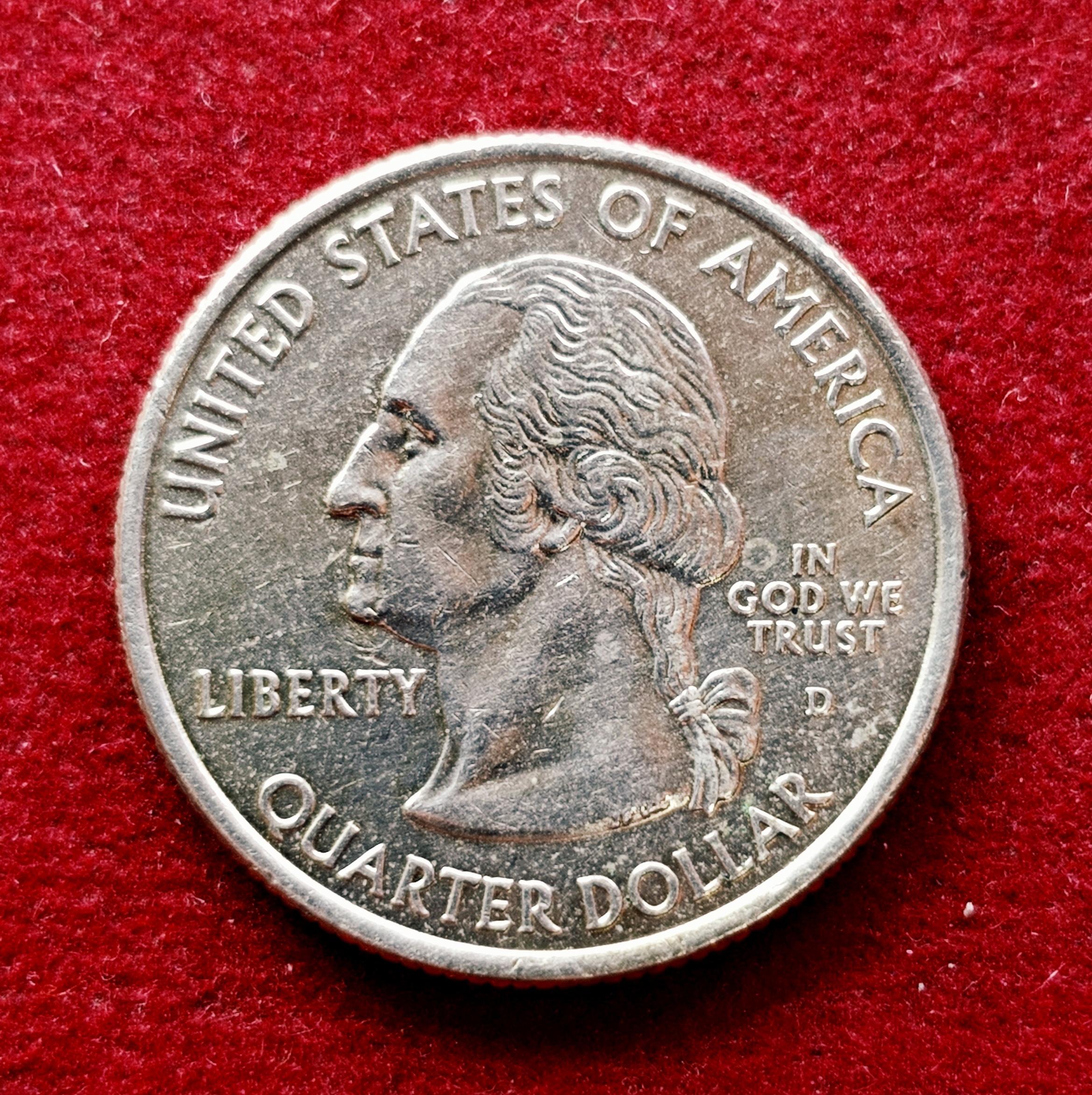 United States (USA) 1/4 Dollar "Washington Quarter" North Dakota 2006 Coin  (D - Mint of Denver)