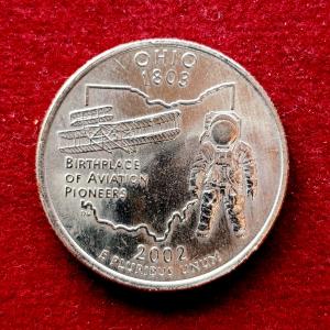 United States (USA) 1/4 Dollar Washington Quarter Ohio 2002 Coin