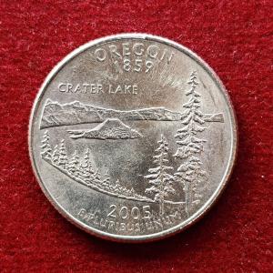 United States (USA) 1/4 Dollar "Washington Quarter" Oregon 2005 Commemorative Coin