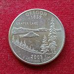 United States (USA) 1/4 Dollar "Washington Quarter" Oregon 2005 Commemorative Coin