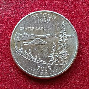 United States (USA) 1/4 Dollar "Washington Quarter" Oregon 2005 Commemorative Coin