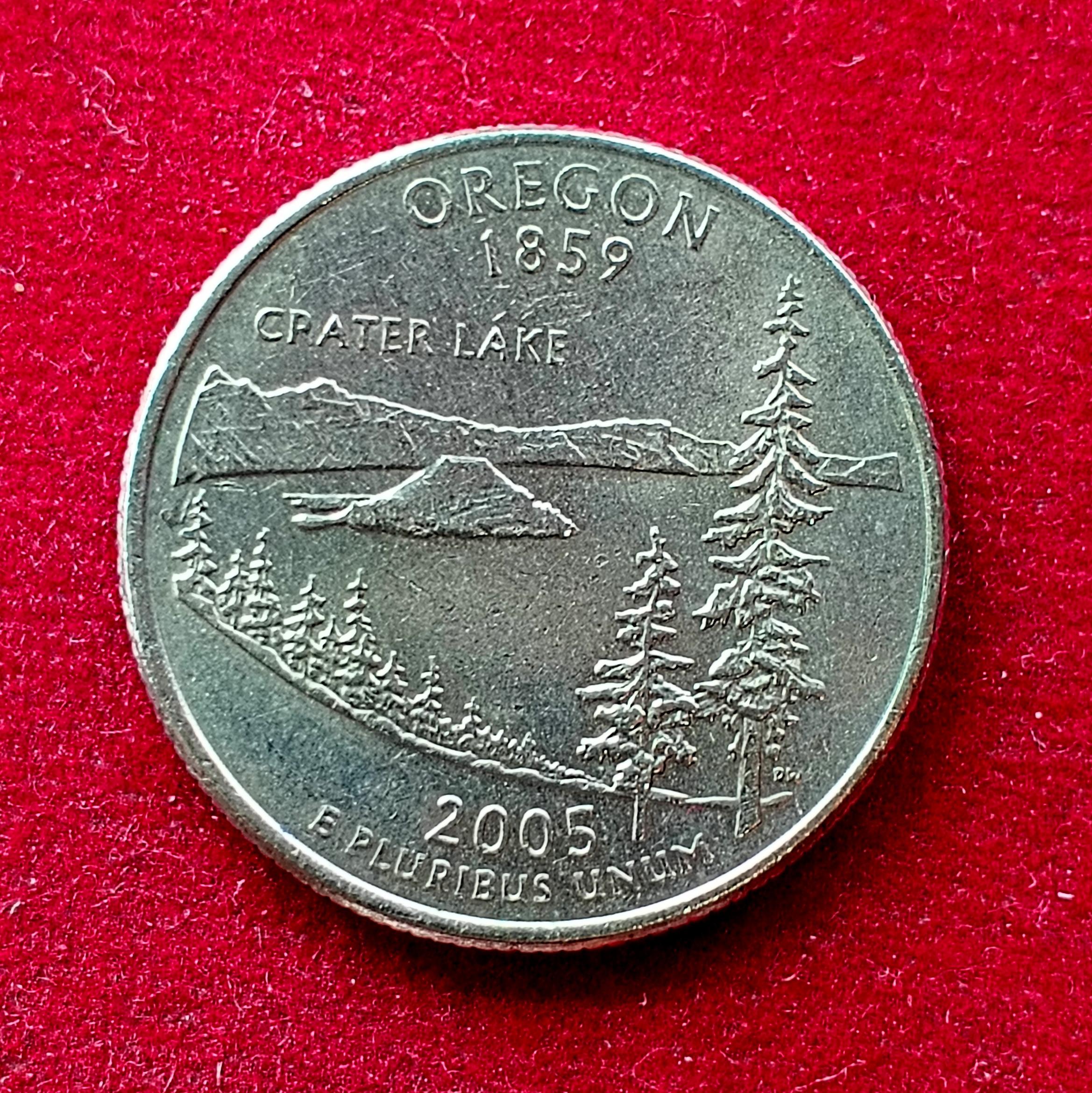 United States (USA) 1/4 Dollar "Washington Quarter" Oregon 2005 Commemorative Coin