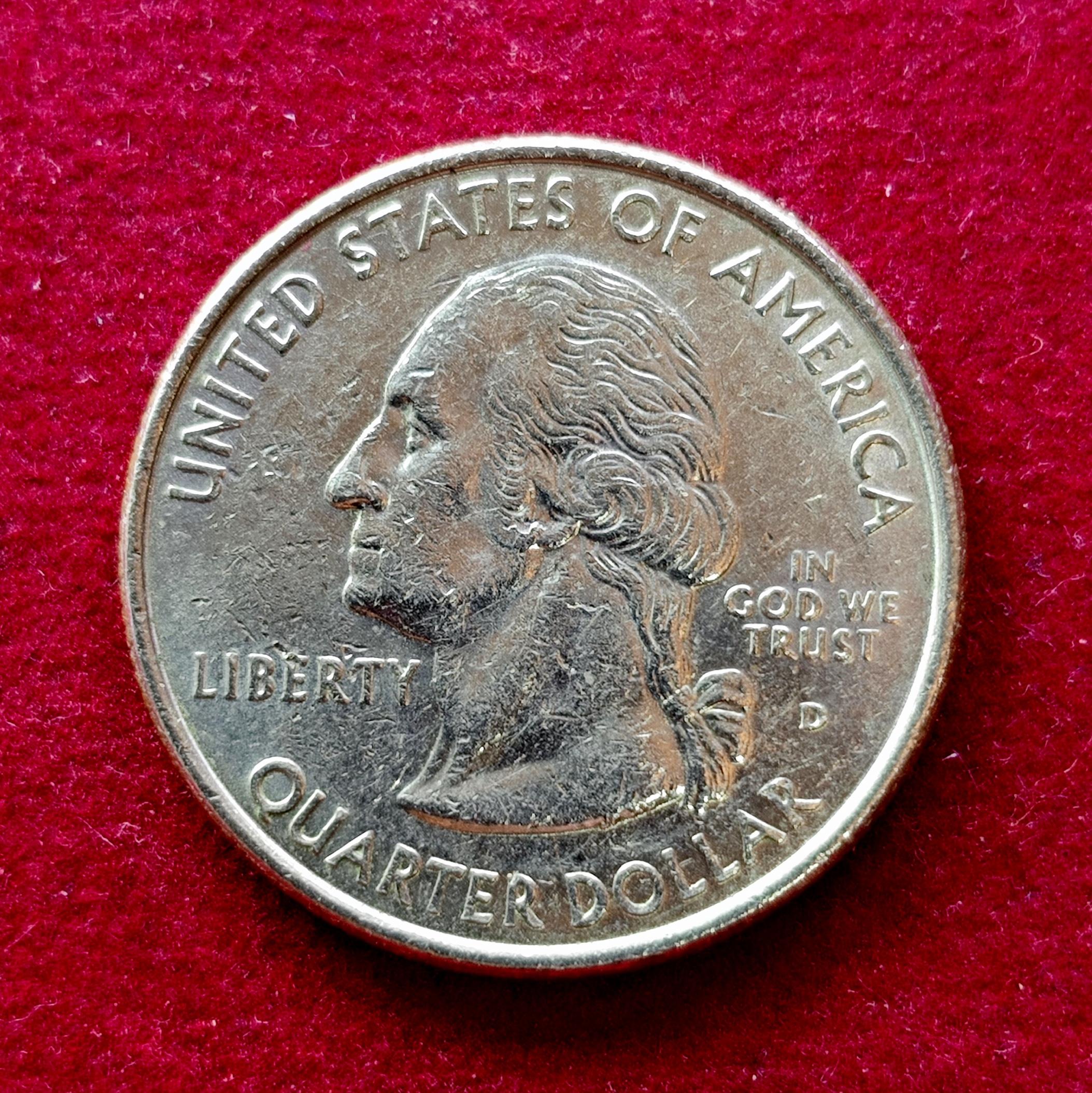 United States (USA) 1/4 Dollar "Washington Quarter" Pennsylvania 1999 Coin D (Mint of Denver)