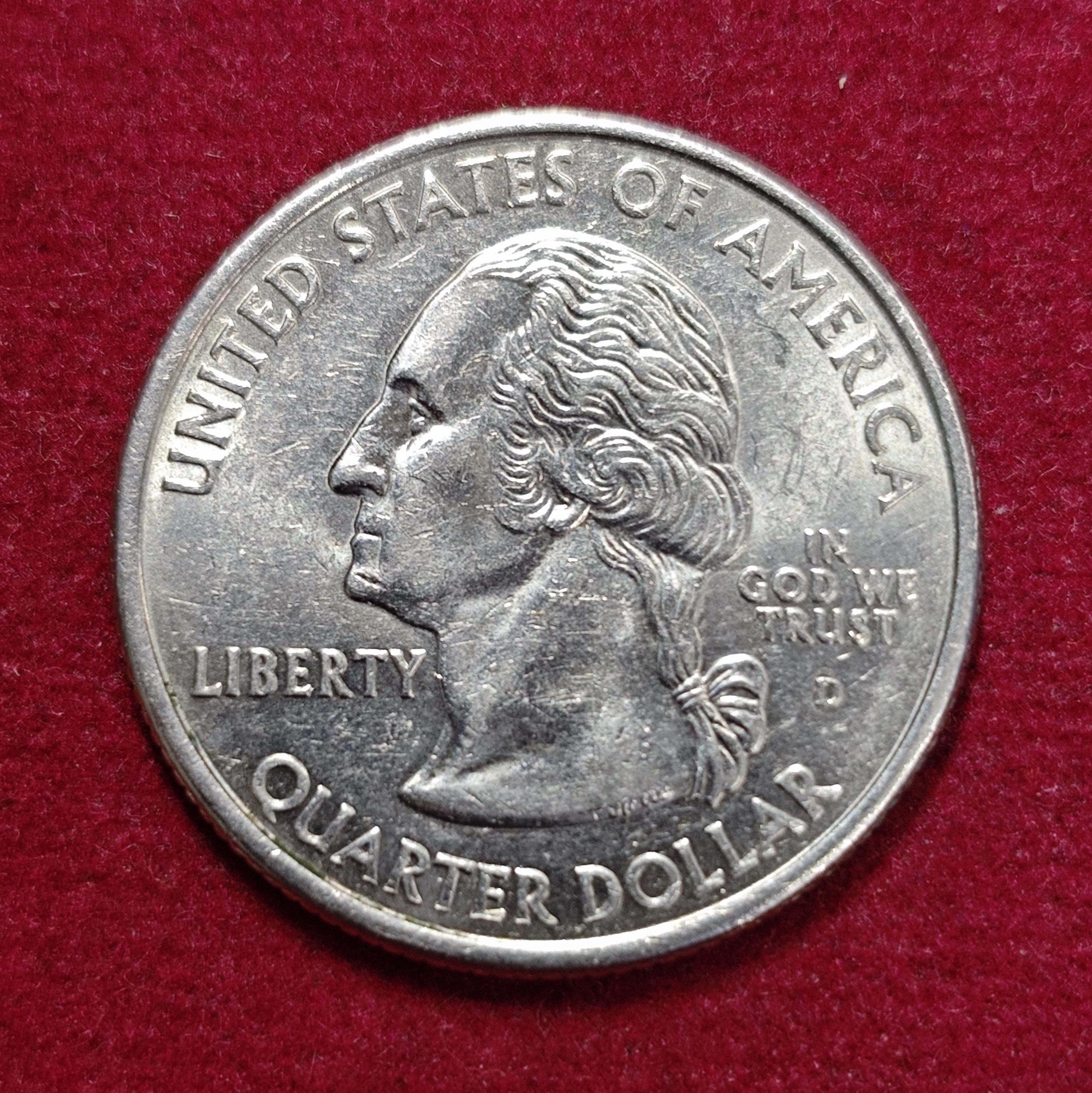 United States (USA) 1/4 Dollar Washington Quarter Rhode Island 2001 Coin (D - Mint Of Denver)