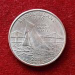 United States (USA) 1/4 Dollar Washington Quarter Rhode Island 2001 Coin (P - Mint of Philadelphia)
