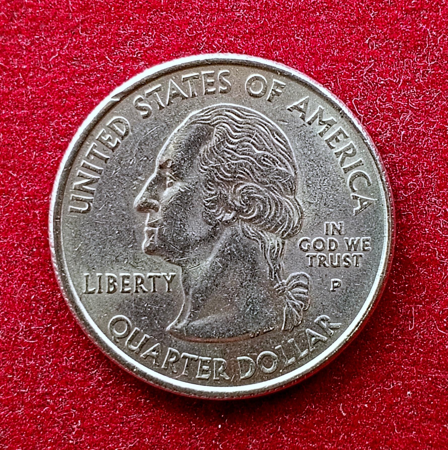 United States (USA) 1/4 Dollar Washington Quarter Rhode Island 2001 Coin (P - Mint of Philadelphia)