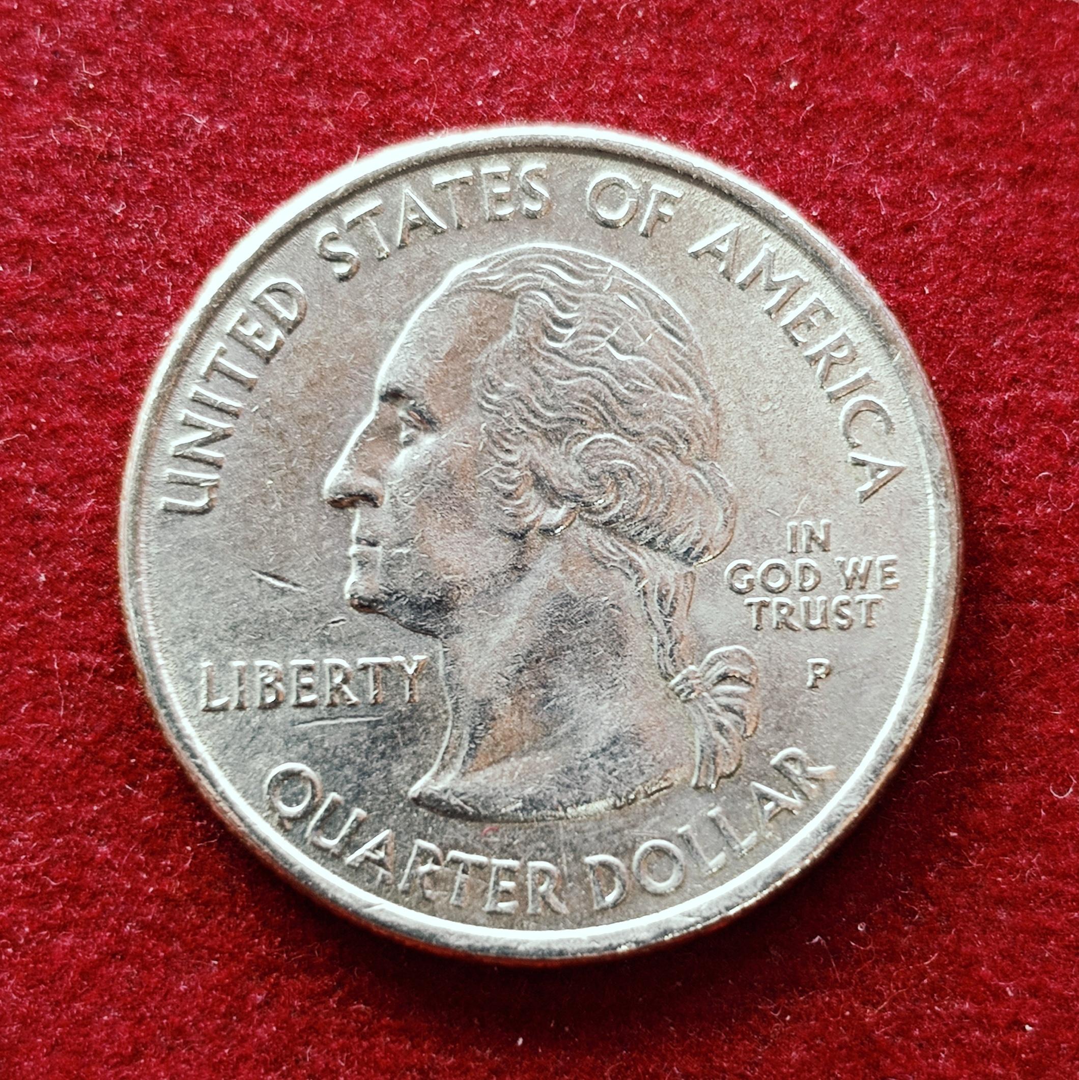 United States (USA) 1/4 Dollar Washington Quarter Rhode Island 2001 Coin (P - Mint of Philadelphia)