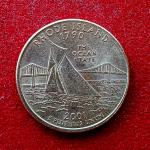 United States (USA) 1/4 Dollar Washington Quarter Rhode Island 2001 Coin (P - Mint of Philadelphia)
