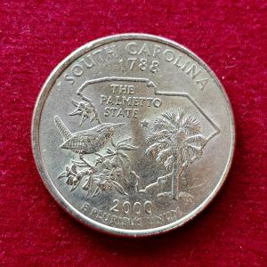 United States (USA) 1/4 Dollar "Washington Quarter" South Carolina 2000 Coin